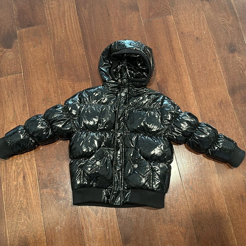 girls 5T sparkle black appaman coat